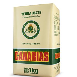 Yerba Mate Canarias Te Verde y Jengibre 1 Kg